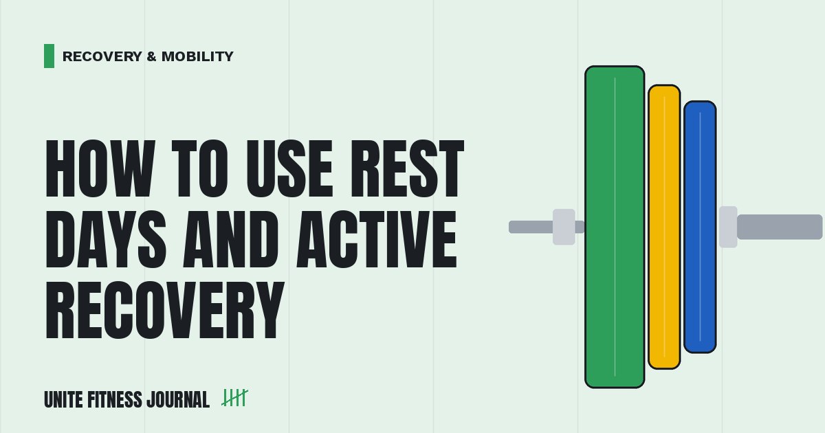 Loaded barbell cover graphic for: How to Use Rest Days and Active Recovery